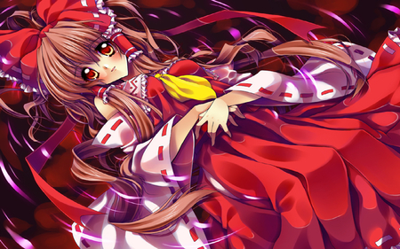 Hakurei Reimu Cute - reimu, beauty, wall, game, new, classic, girl