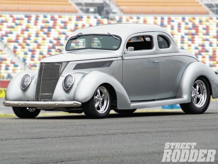 37 Coupe - ford, custom, rod, silver