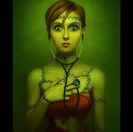 It's Alive - girl, alive, digital art, green, fantasy, cg