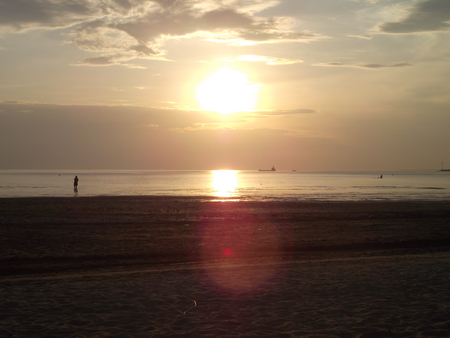 Tallinn sunset - beach, sunset, estonia, sea