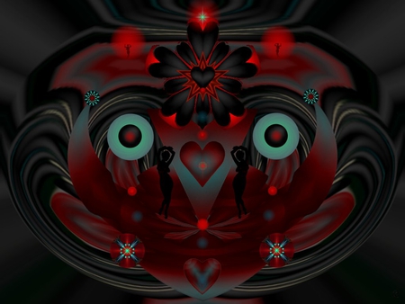 Dark Lov'in - eye candy, collage, 3d, fractal, abstract