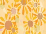 Floral Abstract in Gold