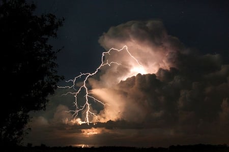 Light in Clouds - cool, picture, in clouds, light