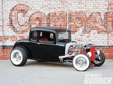 Deuce Coupe - 1932, black, gm, chevy