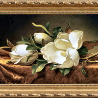 Magnolias on Gold Velvet 2