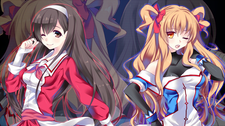 Morikawa Yuki & Ogata-Rina - game, anime, white album, girl, beauty, new, wall