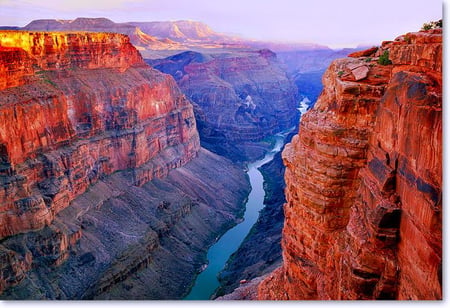 The grand Grand Canyon - sunlight, river, grand canyon, rock, beauty