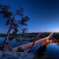 bridge at dusk