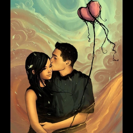 Nothing Fails - emo, heart, digital art, girl, love, cg, boy, fantasy, valentine, kiss