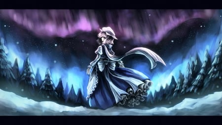 Aurora boreal anime - aurora, anime, woman, girl, boreal, doll