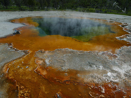 EMERALD POOL - water, colors, yellowstone, parks