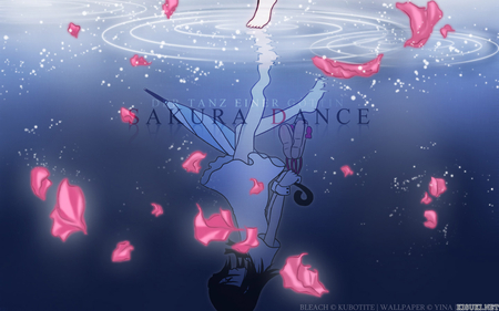 Sakura dance - graceful, water, pink, beautiful