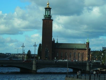 Stockholm Stadshuset - stadshuset, riddarholmen, tower, stockholm