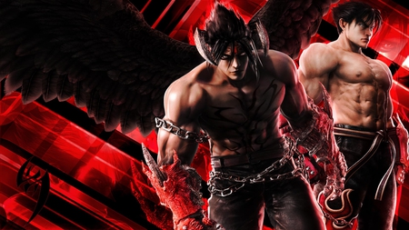 Jin Kazama and Devil Jin - devil, video game, tekken, jin