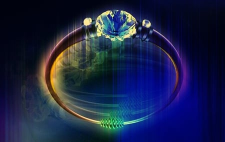 Ring - love, art, ring, blue