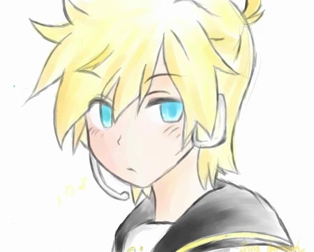 kagamine len - twin, cute, kagamine len, vocaloid