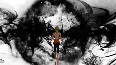 Walking towards darkness - background, walk, darkness, naruto