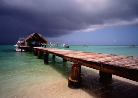 Black cloud - nature, beach, cloud, beautiful