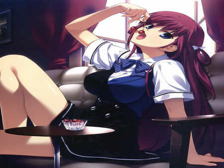 Cherry Beauty - game, grisaia no kajitsu, cg art, girl, beauty, new, wall