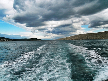 Sky and sea - sky, landscape, clouds, croatia, summer