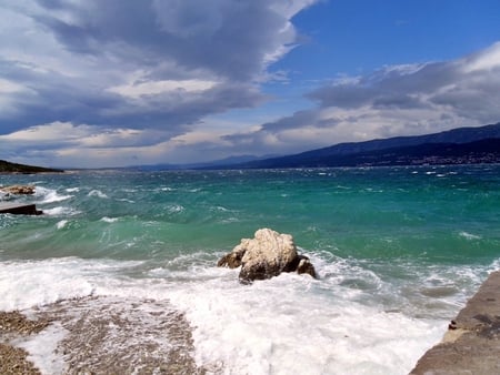 Adriatic - sky, adriatic, landscape, places, clouds, croatia, sea