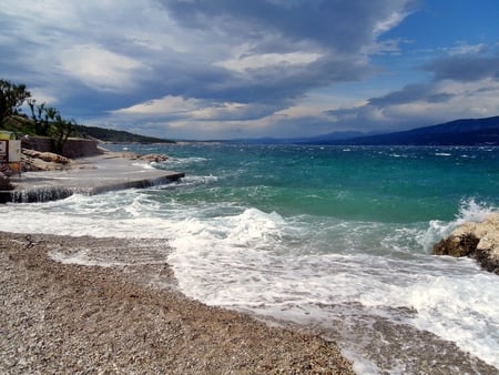 Adriatic - sky, adriatic, landscape, croatia, clouds, sea