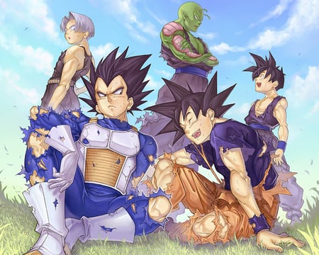 Z Fighters fun times - dragonball, anime, z fighters, warrior