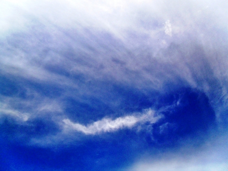 Sleeping lion - clouds, summer, blue, sky