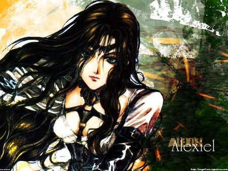 Alexiel - dark hair, leather, anime