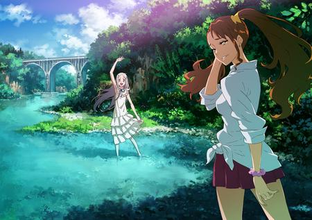 Ano Hana - anime, girl, anohana, beayuty, new, wall, tv show