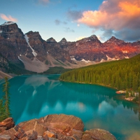 Sunrise on Moraine Lake Canada