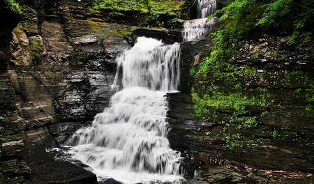 Falls - nature, falls, forests, rocks