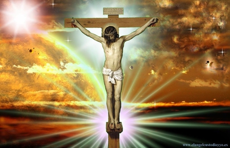 Jesus in the cross - christ, jesus, religion, christianity, cross, god