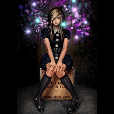 Sophie Sees - beauty, girl, sad, sophie, cg, alone, pretty, school girl, blonde