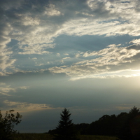 A sea of clouds and light