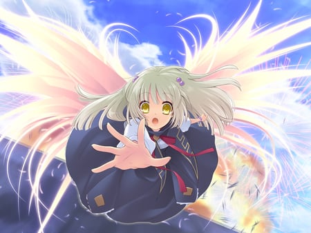 Fallen angel - game, flyable heart, lovely, cute, cg