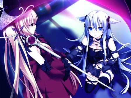 Bloody Rondo - anime, bloody rondo, cool, lynette vance, girls, makita maki, cute, luna freed queen, sexy, game cg