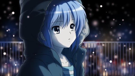 Nagato Yuki - snow, anime, nagato yuki, giril, kawai, cute, suzumiya haruhi no yuutsu