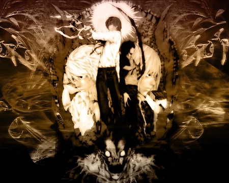 Death Note - anime, l, yagami, note, death, light