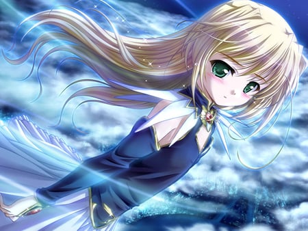 Yoake Mae yori Ruriiro na - cg art, beauty, gamegirl, new, wall