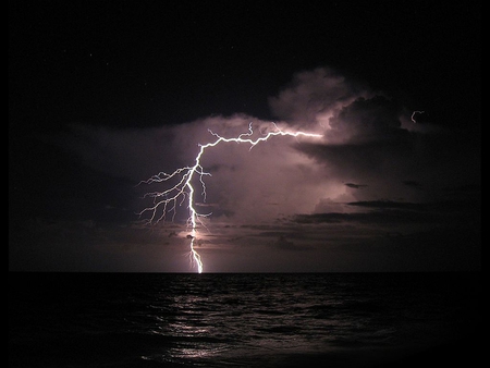 Lightning - at night, picture, lightning, cool