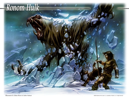 romon hulk - snow, monster, fantasy, humans