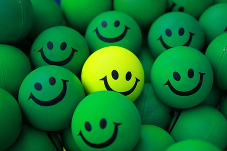 Smile - happy, fun, smile, yellow, abstract, green