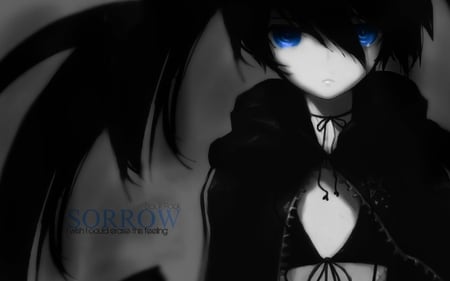 black rock shooter - rock, black, hair, shooter