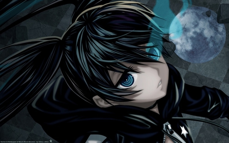 black rock shooter - rock, black, hair, shooter