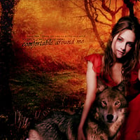 Bella with wolf