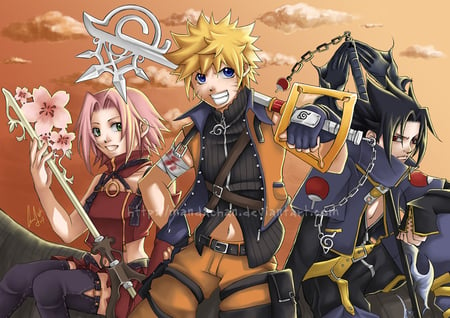 Naruto Hearts - pictures of naruto, kingdom hearts, keyblade, naruto