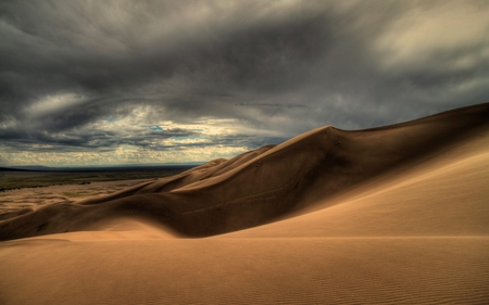 Desert Storms - storm, clouds, dunes, nature, desert, sand