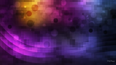 Pixel Peace II - bubbles, abstract, curves, bright, squares, firefox persona, pixels, colors, circles