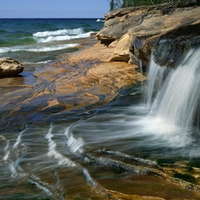 Stone waterfall